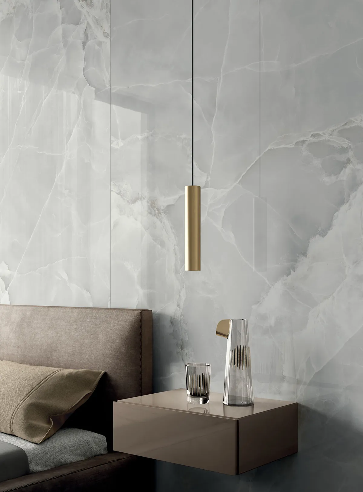 Gres grandi formati effetto marmo chiaro - Hausfloor