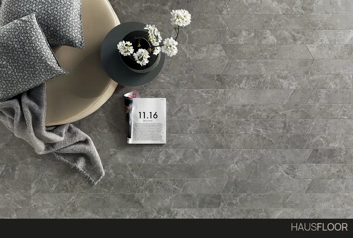 Gres effetto marmo - Pavimento gres grigio - Hausfloor
