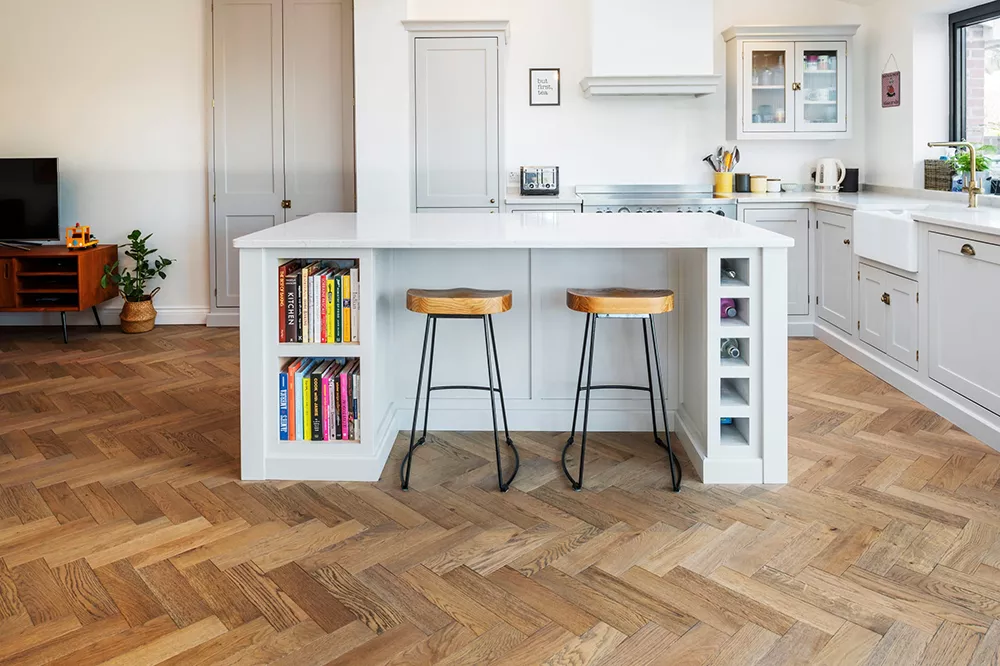 Parquet a spina di pesce - Parquet Cucina Hausfloor Brescia Bergamo Milano