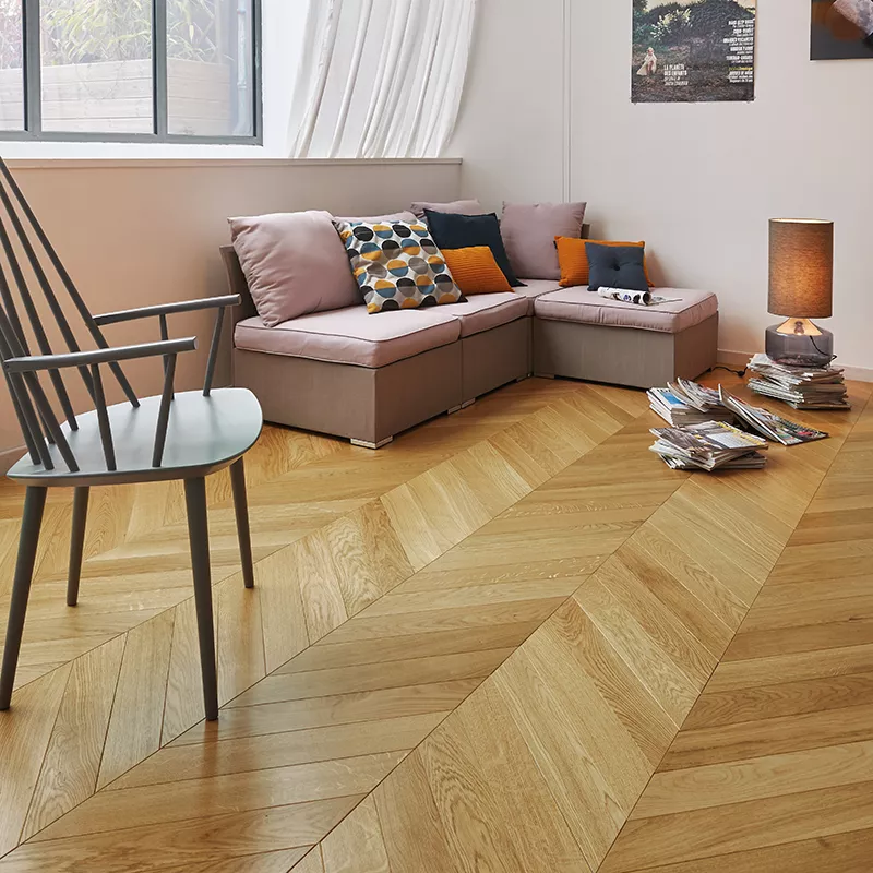 Parquet rovere spazzolato spina francese - Parquet spina francese - Hausfloor