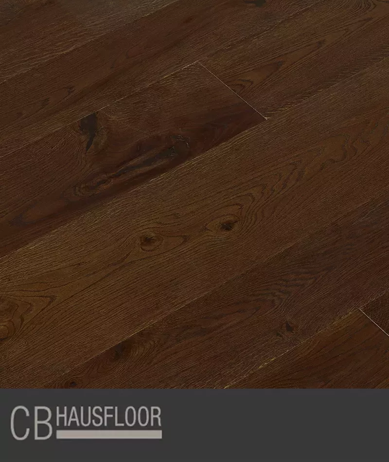 Parquet rovere scuro verniciato spazzolato - Parquet Rovere Hausfloor Brescia Bergamo Milano