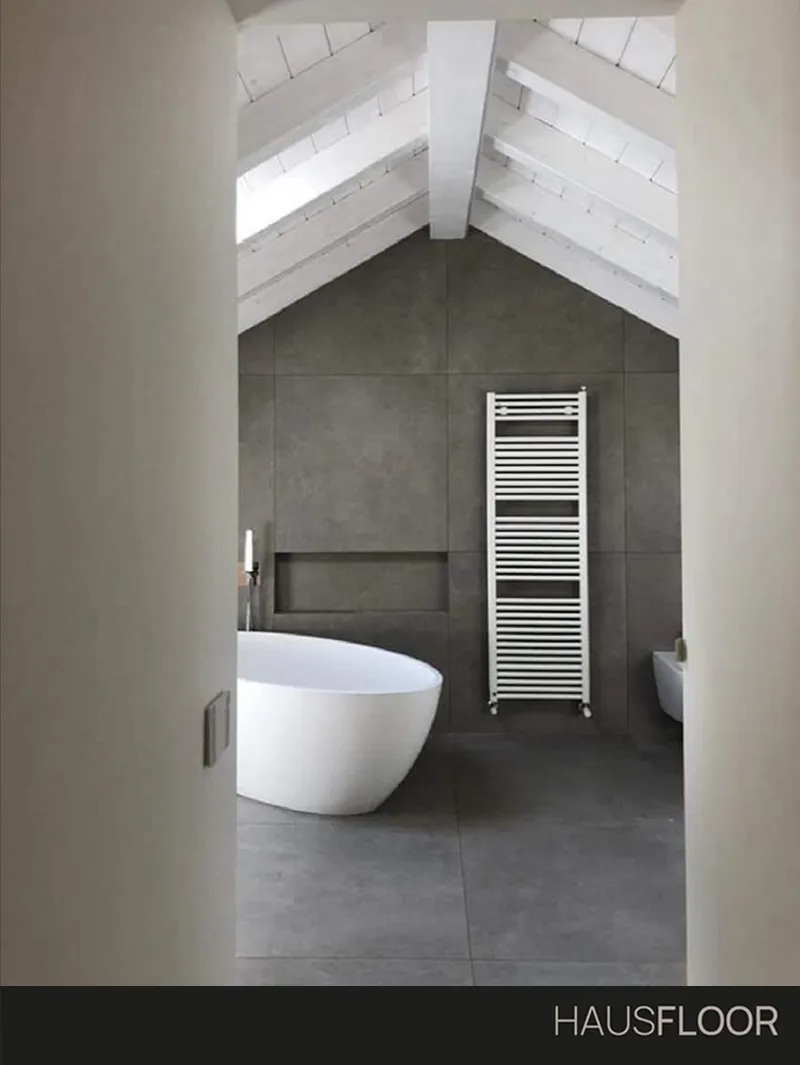 Pavimenti per interni gres porcellanato: bagno con rivestimento e pavimento - Hausfloor